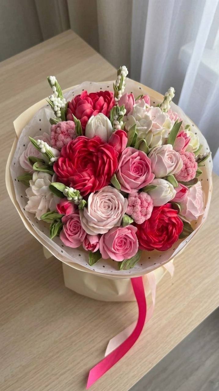 Зефирный букет премиум-класса «Цветочная рапсодия»